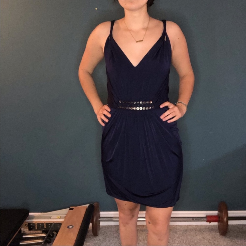 Navy cocktail dress